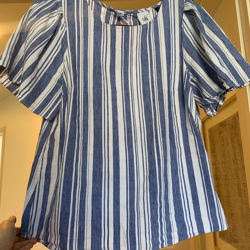 Cabi Striped Linen Top